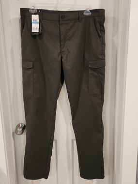 NWT Perry Ellis Portfolio Pants Mens 36x32 Gray Slim Fit Dress Trousers MSRP $79